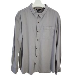 SHERPA ADVENTURE GEAR grey button down shirt XXL natural fiber casual outdoor